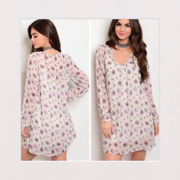 n/a Dresses & Skirts - | NWT | Floral Chiffon Shift Dress | S, L